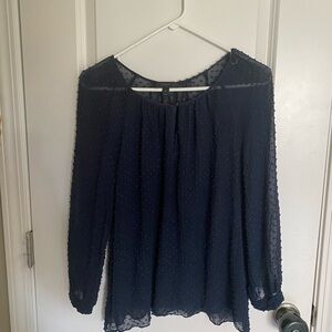 J. Crew Sheer Navy Top - 12